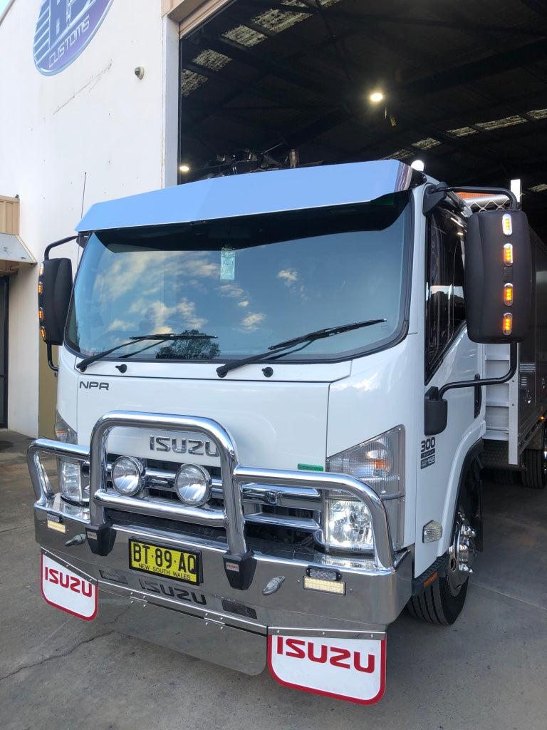 Isuzu Stainless Steel Drop Visor N Series (NPR, NNR, NKR, NQR, NPS) 2010 ONWARDS