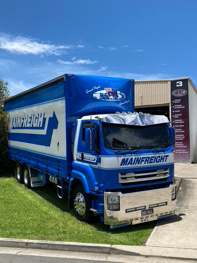 Isuzu Stainless Steel Drop Visor FY Series 2010 ONWARDS