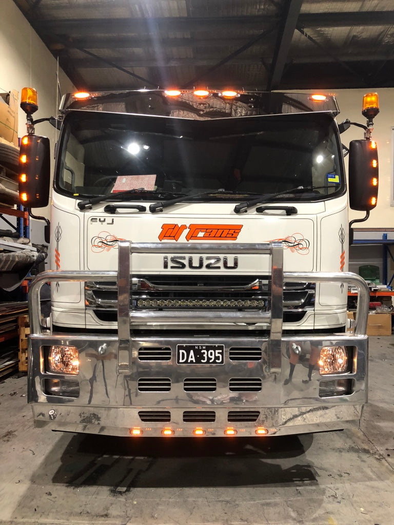 Isuzu Stainless Steel Drop Visor FY Series 2010 ONWARDS