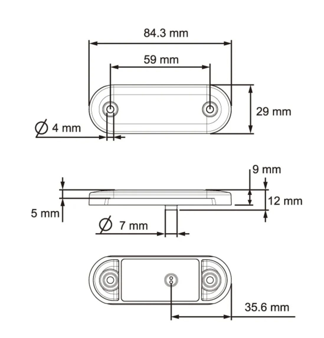 Lucidity - LED Marker Lamp 26260NACK CLEAR/AMBER
