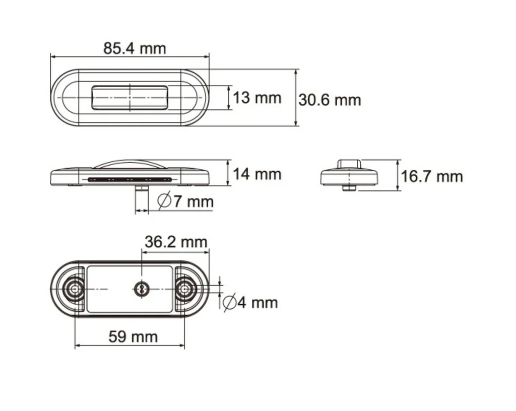 Lucidity - LED Marker Lamp 26260NRK RED/RED